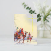 Vintage drie Mannen Briefkaart (Staand voorkant)