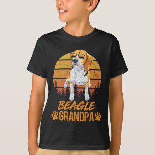 Vintage driekleurige Beagle-hond opa poot papa vad T-shirt