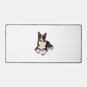 Vintage driekleurige Border Collie-portret Hondeni Bureaumat