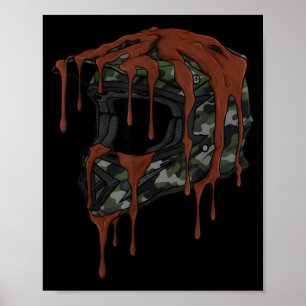 Vintage Drip Smelt Motocross Helm Dirt Bike Racen Poster