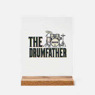 Vintage Drumfather Drummer Citaat Vector Design_1 Acryl Bord