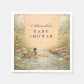 Vintage Duck Baby Shower Servet (Voorkant)