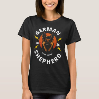 Vintage Duitse Herdershond Bliksem Hondenliefhebbe T-shirt