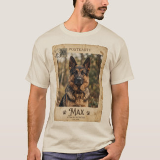 Vintage Duitse Herdershond Persoonlijke T-Shirt |