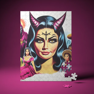 Vintage Duivelvrouw Legpuzzel