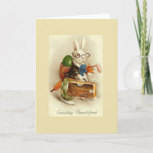 Vintage Dutch Gelukkig Paaschfeest Easter Card Feestdagen Kaart