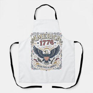 Vintage Eagle Amerika 1776 Patriottisch Schort