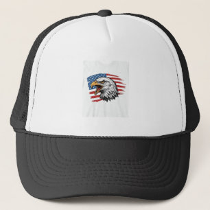 Vintage Eagle Flag Patriottische Vector T-shirt On Trucker Pet