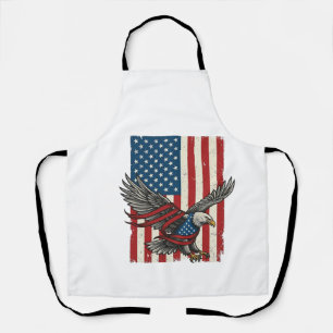 Vintage Eagle Flag Vector Patriottisch Shirt Ontwe Schort