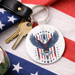 Vintage Eagle Patriottisch Sleutelhanger