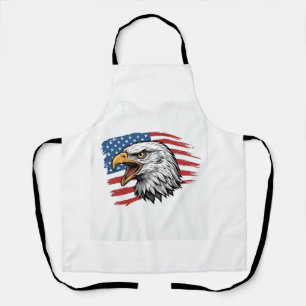Vintage Eagle Vlag Patriottische Vector T-shirt On Schort