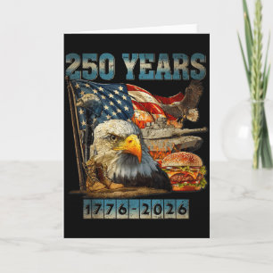 Vintage Eagle Vlag van de VS 250 Jaar 1776-2026 25 Kaart
