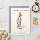 Vintage Easter Bunny Invitation - Easter Egg Hunt