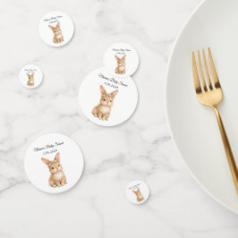 Vintage Easter Bunny Rabbit Baby Watercolor Confetti