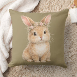 Vintage Easter Bunny Rabbit Egg Watercolor Kussen