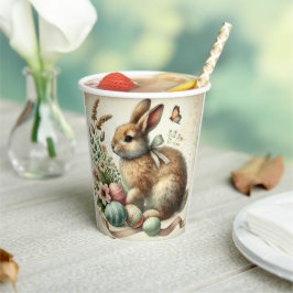 Vintage Easter Bunny Rabbit Egg Watercolor Papieren Bekers