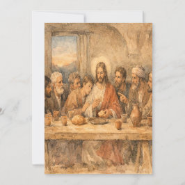 Vintage Easter Last Supper Greeting Card Feestdagenkaart