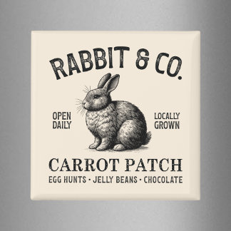 Vintage Easter Rabbit  Magneet