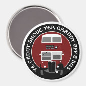 Vintage Édimbourg Bus à deux étages Magnet (Recto/Verso)