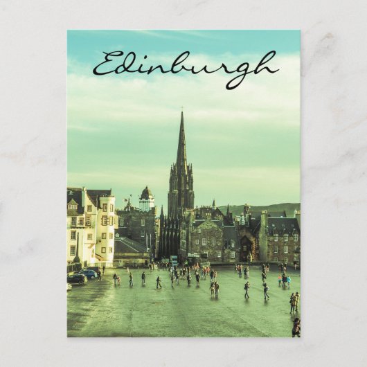 Vintage Edinburgh Briefkaart (Voorkant)