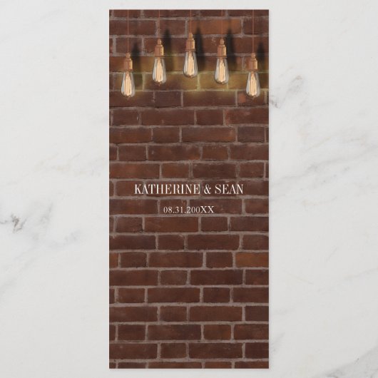 Vintage Edison Lightbulbs Industrial Chic Menu (Dos)