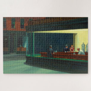Vintage Edward Hopper Nighthawks Diner Poster Legpuzzel