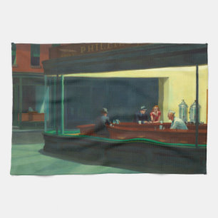 Vintage Edward Hopper Nighthawks Diner Theedoek