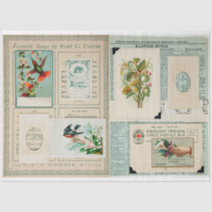 Vintage Edwardiaanse afbeeldingen Tissuepapier