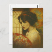 Vintage Edwardian Lady Briefkaart (Voorkant / Achterkant)