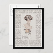 Vintage Edwardian Lady Briefkaart (Voorkant / Achterkant)