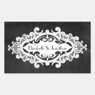 Vintage Edwardian Wedding Rechthoekige Sticker