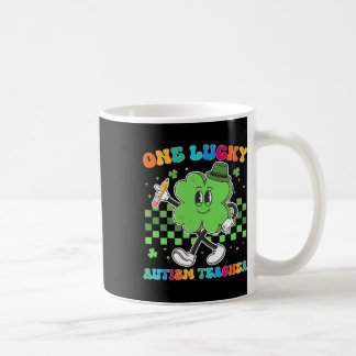 Vintage Een Gelukkig Autisme Leraar St Patrick Day Koffiemok