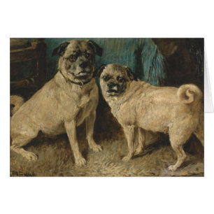 Vintage - een paar pugs,
