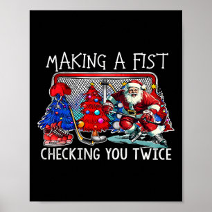 Vintage Een Vuist Maken Om Te Controleren Of Je Ke Poster