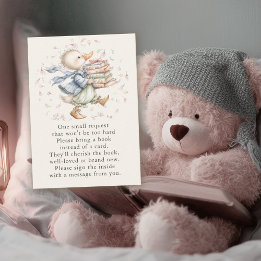 Vintage Eend Boeken voor Baby Bijlagekaart Visitekaartje