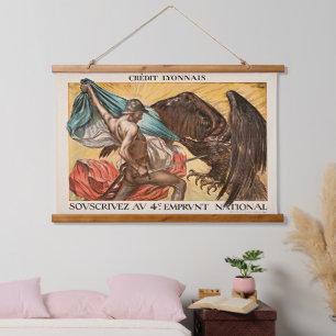Vintage Eerste Wereldoorlog Heldenposter Tapijt Hangend Wandkleed