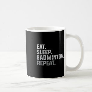 Vintage Eet Slaap Badminton - Badminton Fan Cadeau Koffiemok