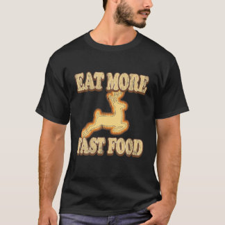 Vintage eet sneller eten en laat de honing van de t-shirt