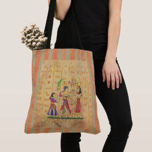 Vintage, Egyptisch patroon, antieke stijl, strepen Draagtas
