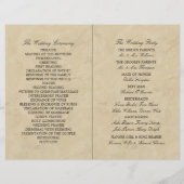 Vintage Eiffel Tower Paris Wedding Programme (Achterkant)