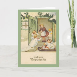 Vintage Ein Frohes Weihnachtsfest Duitse Kerstmis Kaart