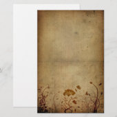 Vintage Elegance Floral Briefpapier (Voorkant / Achterkant)