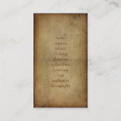 Vintage Elegance Floral Visitekaartje (Achterkant)