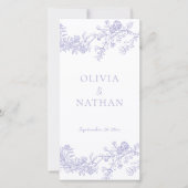 Vintage Elegance Lilac Wedding Ceremony Program (Voorkant)