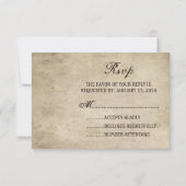 Vintage Elegance Plain Wedding Carte RSVP (Devant)