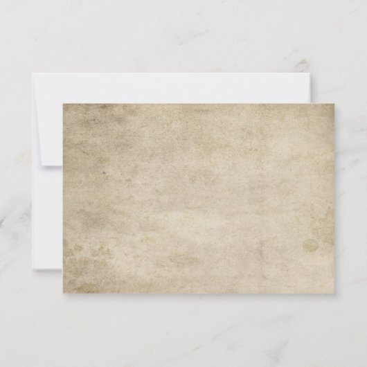 Vintage Elegance Plain Wedding Carte RSVP (Dos)