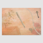 Vintage Elegance Stationery Ephemera ontkoppeling Tissuepapier (Voorkant)