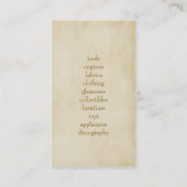 Vintage Elegance Visitekaartje (Achterkant)