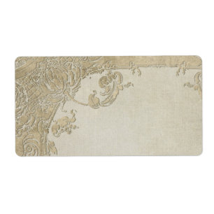 Vintage Elegance Wedding Toile Floral Damask Etiket