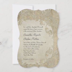 Vintage Elegance Wedding Toile Floral Damask Kaart